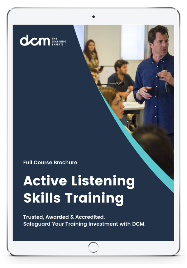 Get the  Active Listening Skills Training Full Course Brochure & Timetable Instantly